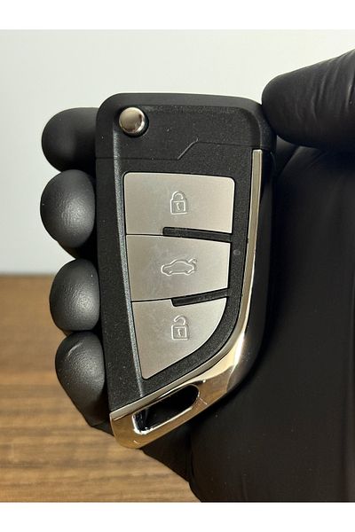 Luxe Aksesuarr Volkswagen Golf Polo Jetta Transporter Passat Skoda Inverter-Conversion 3 Button Key Controller Case