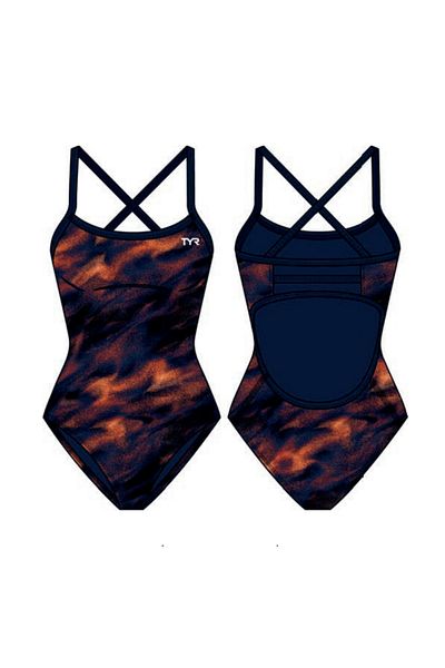 TYR Durafast Elite. ®   Tf Girl's Swimsuit - Soren (Orange)