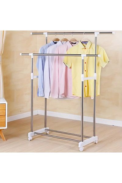 Trendat Heavy Duty Stainless Steel Clothes Drying Rack with Double Bars - Adjustable 160*80cm