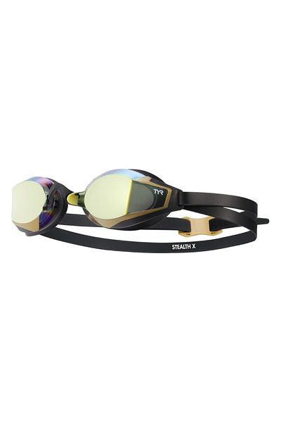 TYR Stealth-X Race Mirrored Racing Goggles (Gold/Black)