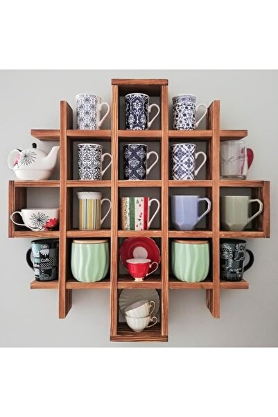 DizyWood Ahşap Kupa Rafı Ahşap Terek