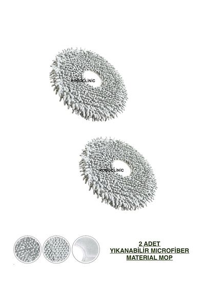 Roboclinic Roborock Qrevo Curv Robot Vacuum Cleaner Compatible Washable Microfiber Mop-2 Pieces