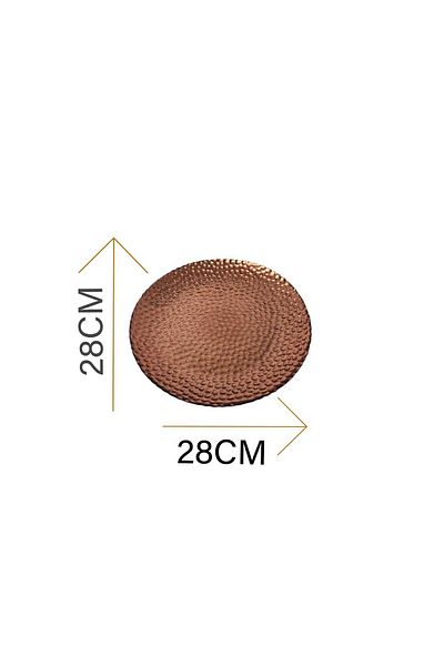 Generic Luxury glass serving plate, 100% Turkish made, honey color (size: 28 cm) - to decorate your tables with a touch of elegance