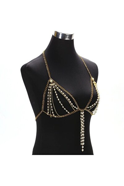 Genel Markalar Şıklığınızı Tamamlayacak Zarif İnci Zincir Sütyen