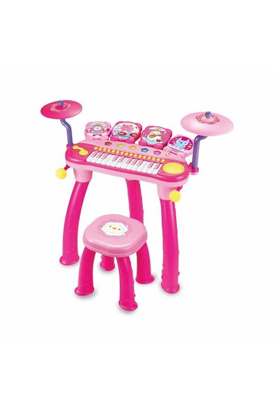 SPOR35 Kız Erkek Çocuk Oyuncak BAO-1601 24 Tuşlu DJ Piano Davul Mp3 Kız Erkek Çocuk Oyuncak Eğitici Oyuncak