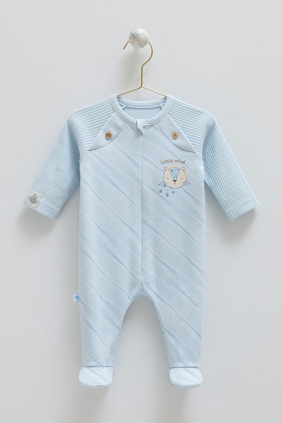 Caramell Baby Rompers Cat Patterned 100% Cotton Interlock Fabric 0-6 Months
