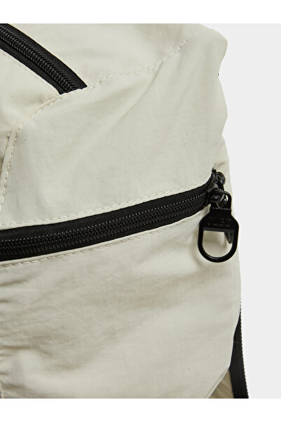 Styli Solid Backpack with Zip Closure and Drawstring Detail