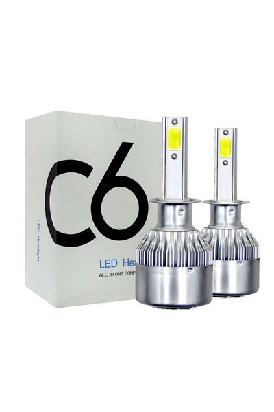 TECHSTAR Set of 2 Techstar® C6 Auto LEDs, H1, 36w, 3800 Lumens, 6500K, AUTO, 12-24 Volts, COB