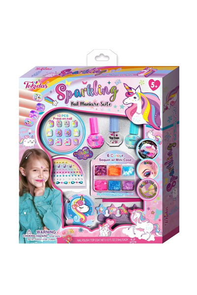 SPOR35 Öğretici Oyuncaklar Parıldayan Tırnak Manikür Seti Kız Erkek Çocuk Oyu...