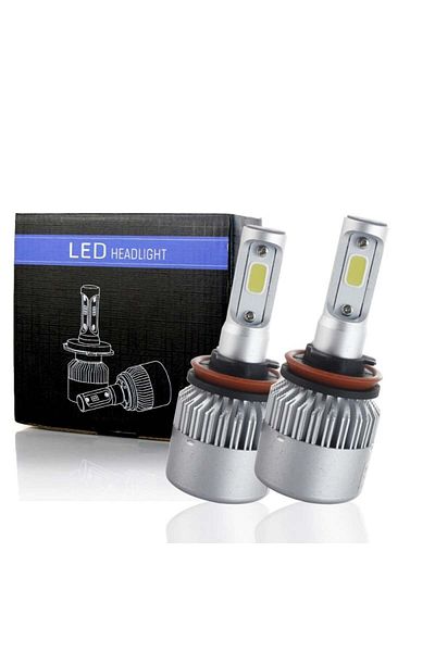 TECHSTAR Set of 2 Auto Techstar® S2 LEDs, H11/H8/H9, 36w, 4000 Lumens, 6500K, AUTO, 12-24 Volts, COB, Canbus