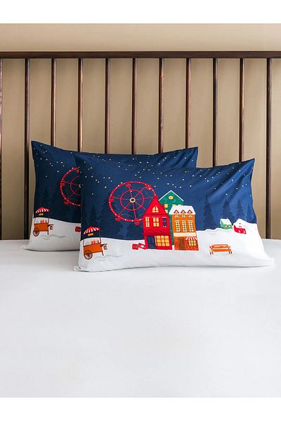 LC Waikiki Lcw Home Mixed New Year Themed Pillow Case 2 Pcs 50X70 cm