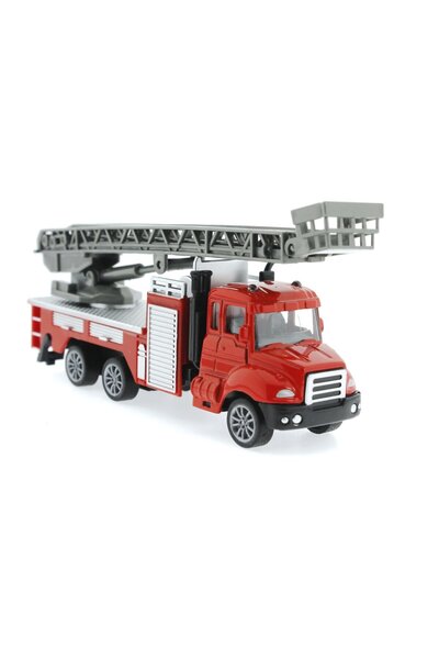 NEWBRENDHOME ألعاب تعليمية تفاعلية، شاحنة إطفاء معدنية صغيرة مع سلم قابل للسح...