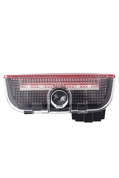 TECHSTAR Set of 2 LED Logo Emblems for the Door Dedicated to the SKODA Car Brand