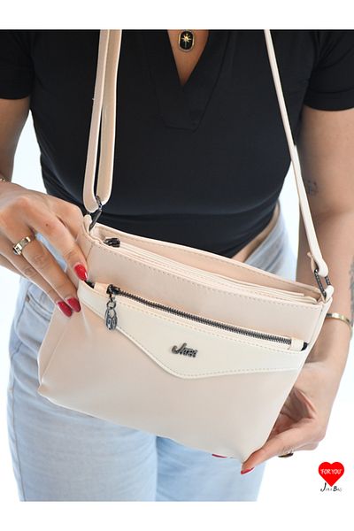 JARA Bag Geantă de umăr pentru mamă, din piele moale, cu 3 compartimente, impermeabilă, cu curele încrucișate