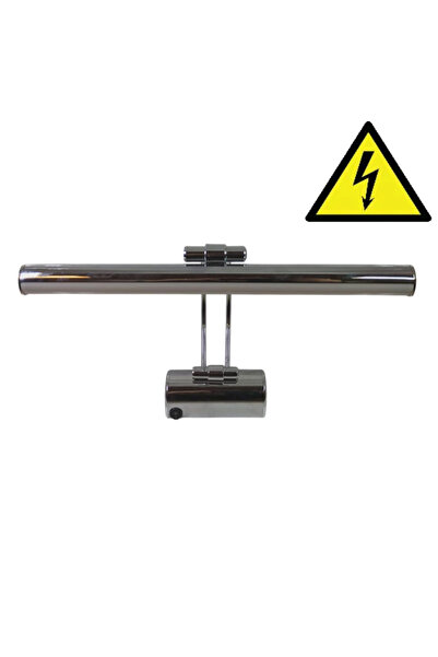 LEBIS Krom Kasa Günışığı Elektrikli Anahtarlı Ayna Üstü Flüt Aplik Tablo Aydınlatma