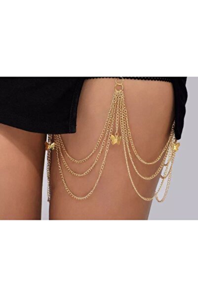 Genel Markalar Şıklığınızı Tamamlayacak Zarif Kelebek Bacak Zinciri