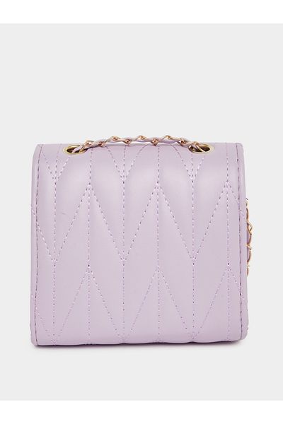 Styli Quilted Shoulder Bag with Chain Strap and Magnetic Closure