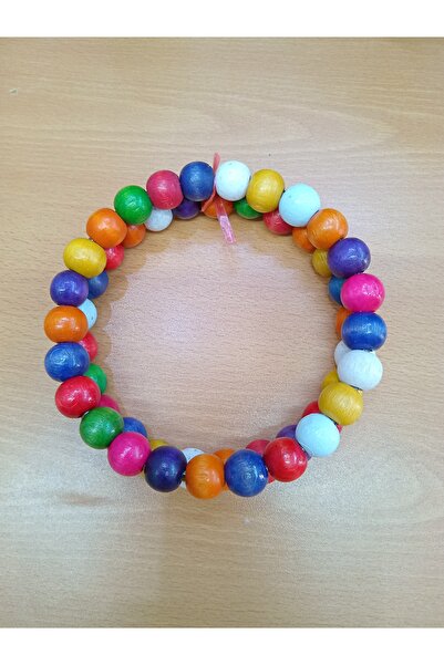 Müjde Tuhafiye Yuvarlak Ahşap Boncuk Çanta Sapı