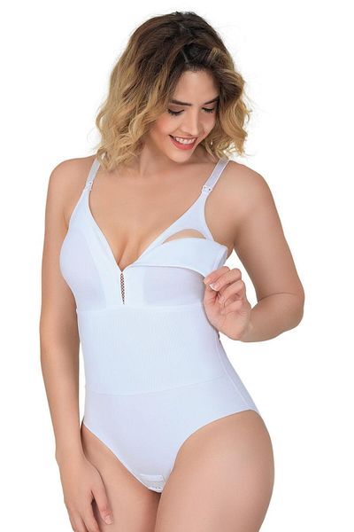 secret moda Corset alb pentru alăptare Badi Emay 2944 cu suport pentru spate