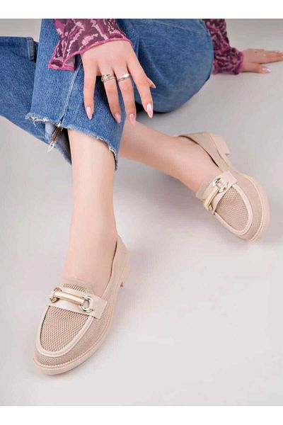 Firibu Knitwear Buckle Flexible Thermo Sole Loafer Classic Shoes