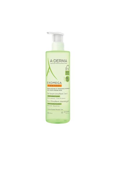 A-DERMA Gel de curățare și șampon pentru ten uscat și atopic A-DERMA EXOMEGA CONTROL 500 ml
