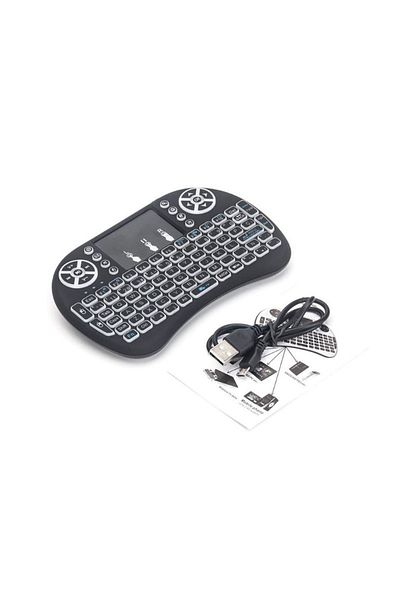 TECHSTAR ® I8 Wireless Illuminated Keyboard, Air Mouse, With Touchpad, For Tv Box And Mini Pc, Androi