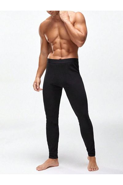 Ecenaz Black Men's Thermal Underwear Tights