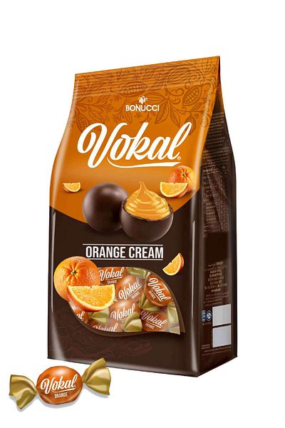 Bonucci VOKAL Bomboane Ciocolată Umplutură Portocale – 1000g | Gust fresh și citric
