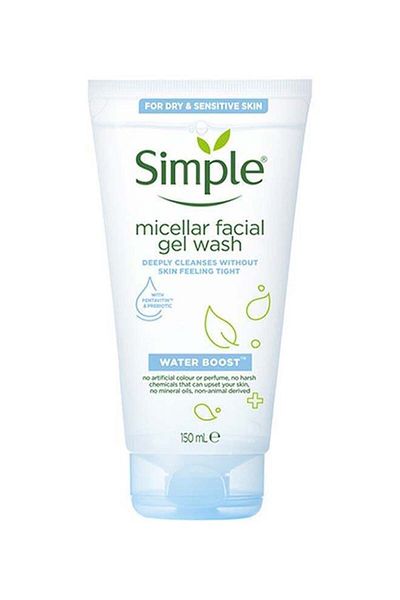 Simple Simple Waterboost Face Wash For Sensitive Skin Micellar Deeply Cleanses Skin 150ml