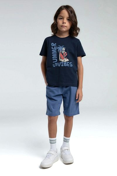 U.S. Polo Assn. BOY'S BERMUDA SUIT - NAVY BLUE