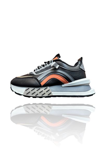 Casual Women's casual sneakers, made of eco-leather, CL2302, black
