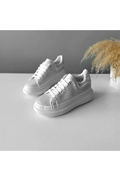 Casual Adidasi dama, casual, din piele ecologica, LG02, alb