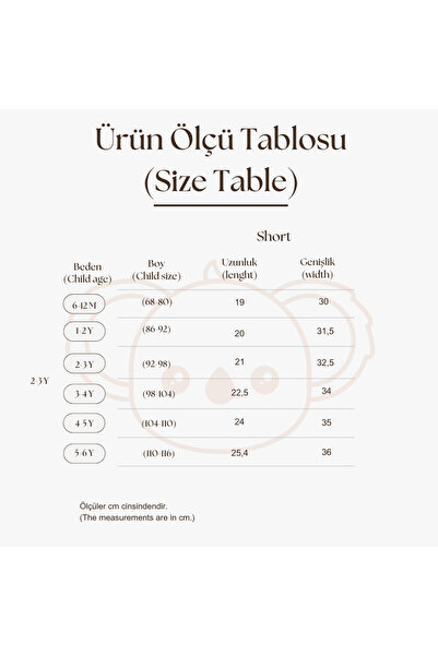 Oh La La Koala For Little Ones 3'lü Biyeli Penye Şort Model 4