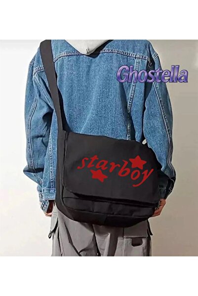 Minga London Star Boy Bordo Štampano Crna poštarska škola, učionica Torba -Gh...