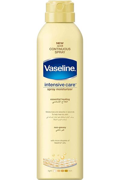 Vaseline Body Spray Essential Healing, 190 ml, Yellow, Pack of 1