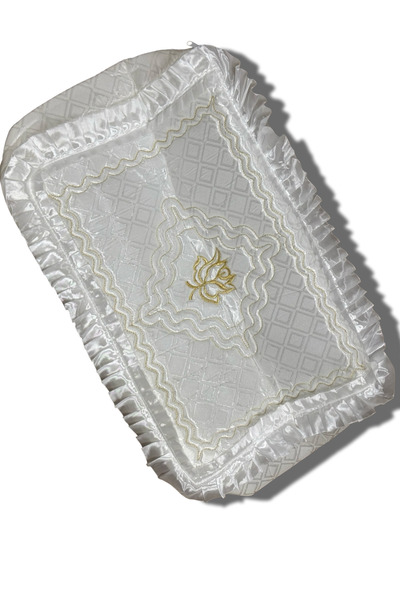 Muensu 1 Adet 40*35 Küçük Boy Süngerli Nakışlı Hurç, Süslemelik Çeyizlik Hurç...