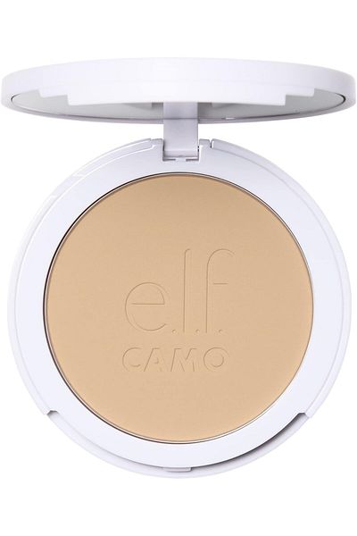 ELF e.l.f. Camo Powder Foundation, Lightweight, Primer-Infused Buildable & Long-Lasting Medium-to-Full C