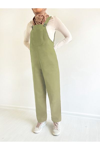 FREYA MODA Front Kangaroo Pocket Cut Comfortable Cut Jumpsuit