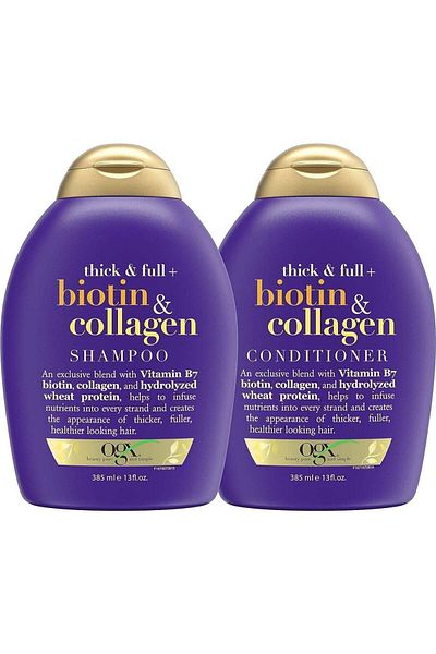 OGX Biotin And Collagen Shampoo Plus Conditioner Pack of 2