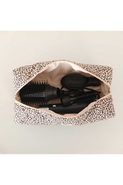 TALL WAY XL Size- Travel Case for All Your Hair Styler with Leopard Print
