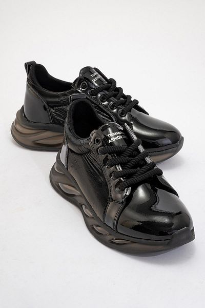 GOSSİP TEAM Black Piano Black a Quality Comfortable Women's Sneaker