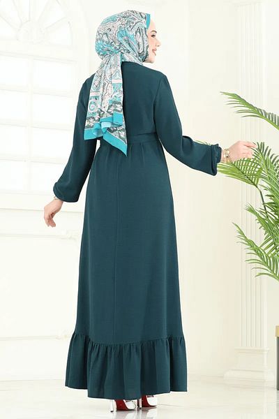Butik Tuğbam Frilly Hijab Dress with Skirt