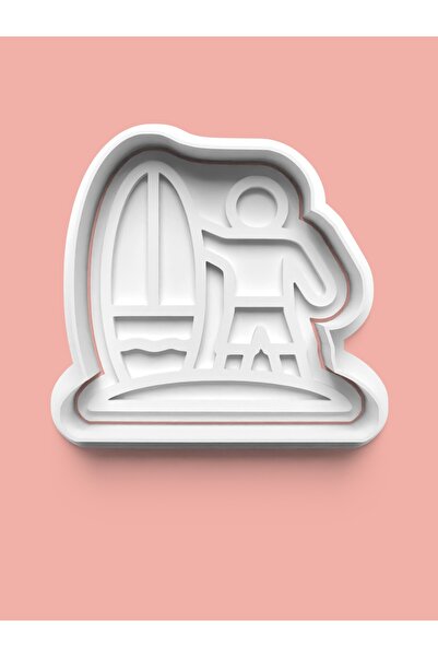 AKTASTORE قالب كوكيز بطابع ركوب الأمواج وقالب عجينة السكر