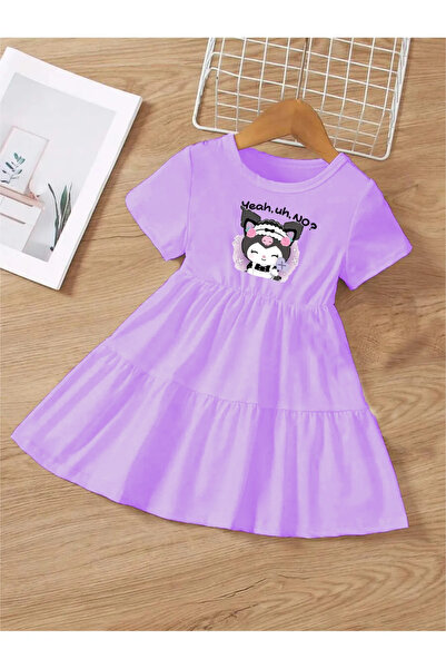 MANCY Παιδικό φόρεμα με στάμπα Kuromi κοντομάνικο 3 τεμαχίων