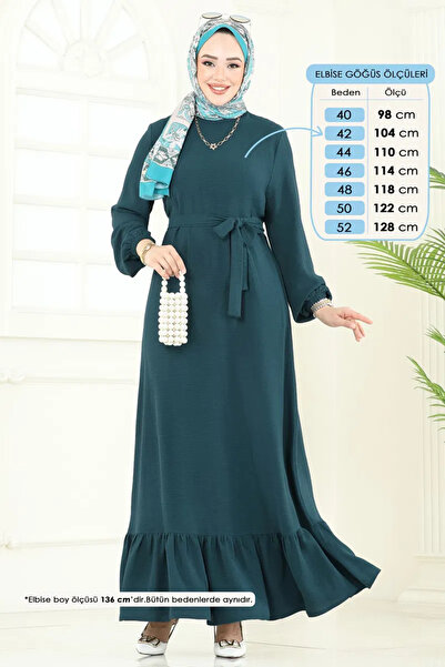 Butik Tuğbam Frilly Hijab Dress with Skirt