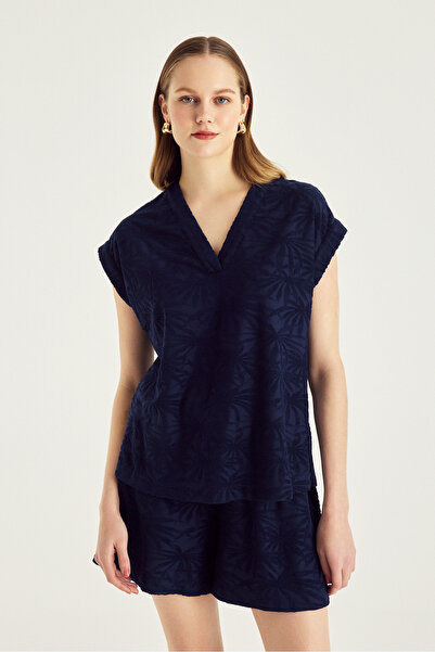 Naramaxx Havlu Kumaş Desenli Bluz