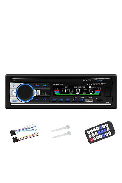 MaxTech Radio mp3 Player, Car Cassette Player 4x60W with Remote Control, Bluetooth 5.0 Functions, CardSD, Dual USB, Aux