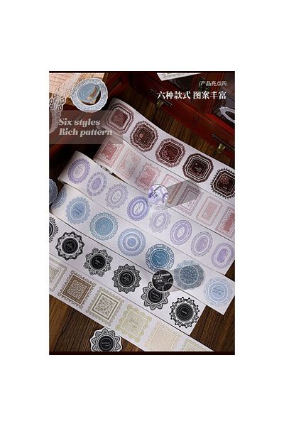 İthal H4-2M Self-Cut Lace Frame Sticker Tape - Color: Black