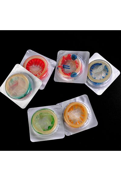 DAsiNU 1 Set of 6 Ribbed or Striated Latex Condoms Produce Orgasm