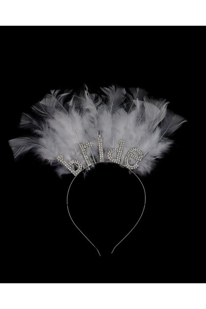 Azebu Feather Bride Crystal Bridal Bachelorette Crown